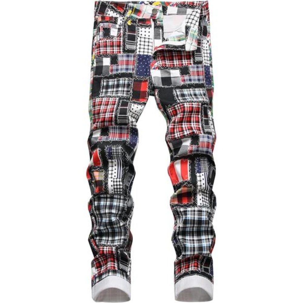 Men's Casual Stylish Straight Slim Fit Jeans Young Hiphop Skinny Denim Pants
